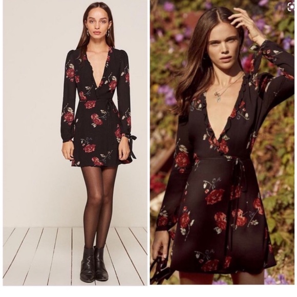 Reformation Delta Flower Wrap Dress - Picture 2 of 11